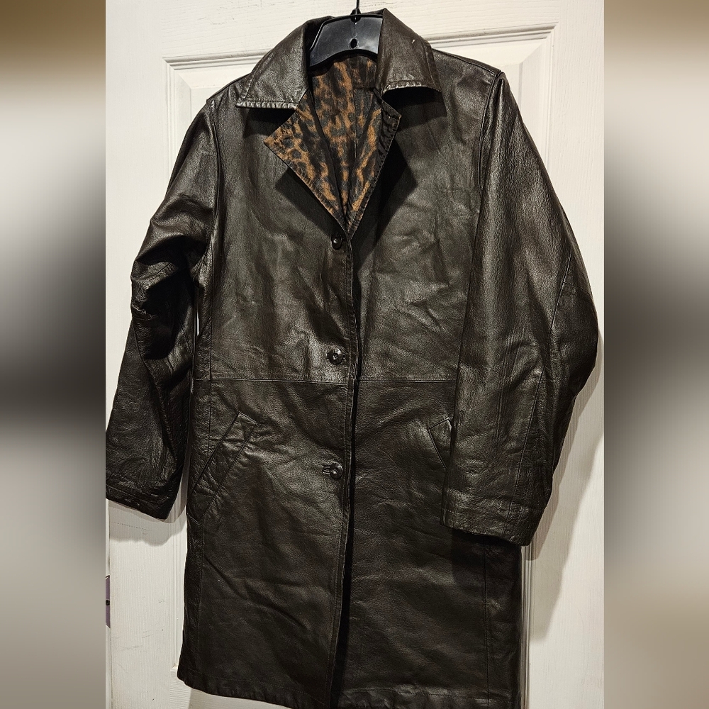 EXCELLED COLLECTION LEATHER COAT